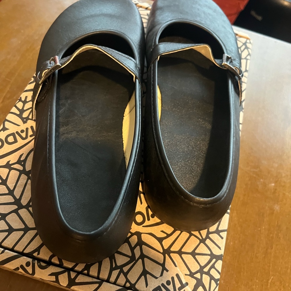 Tadeevo minimalist black classic ballet pumps mary janes - Picture 3 of 3